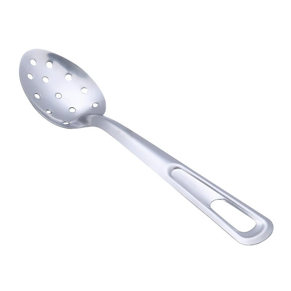 Stainless Steel Buffet Spoon - Communal Serving Spoon, Soup Spoon, Colander, Extended Stir - Fry Spoon