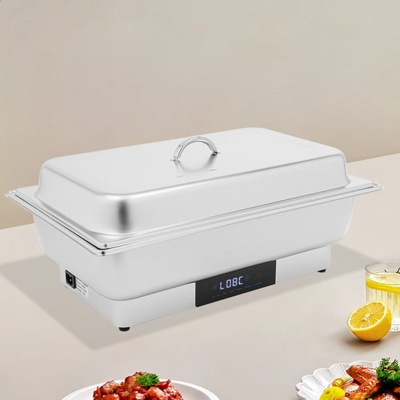 Stainless Steel Buffet Warmer, 600W 3-Tray Design, Electrolytic Finish for Family Gatherings/Parties