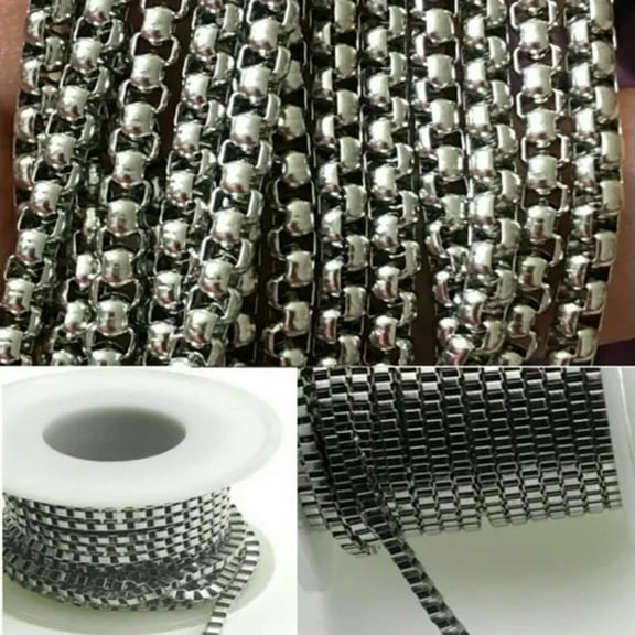 Stainless Steel Bulk Necklace Chain Wholesale Silver Box Making Lot Diy Hotsale
