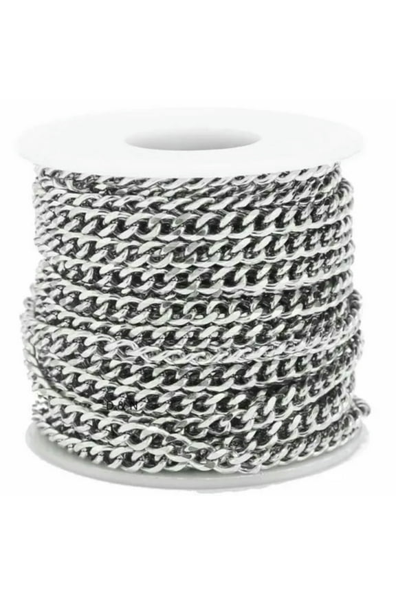 Stainless Steel Bulk Necklace Chain Wholesale Silver Making Lot Diy Hotsale Curb