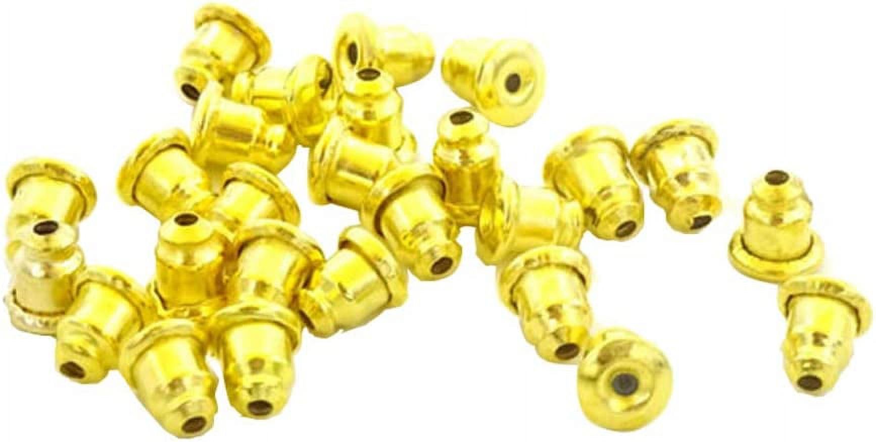 Stainless Steel Bullet Earnuts Safety Earring Backs Silver and Gold Replacement Secure Ear Locking,600 Pcs - image 1 of 1