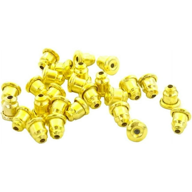 Stainless Steel Bullet Earnuts Safety Earring Backs Silver and Gold Replacement Secure Ear Locking,600 Pcs
