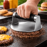 Stainless Steel Burger Smasher, Heavy Duty Flat Grill Press, Food Grade Hamburger Patty Tool, Non-Stick Smash Burger Maker for Griddle & BBQ Grill