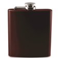 thumbnail image 1 of Stainless Steel Burgundy Engraveable 6 oz Flask (3.75x1mm), 1 of 4