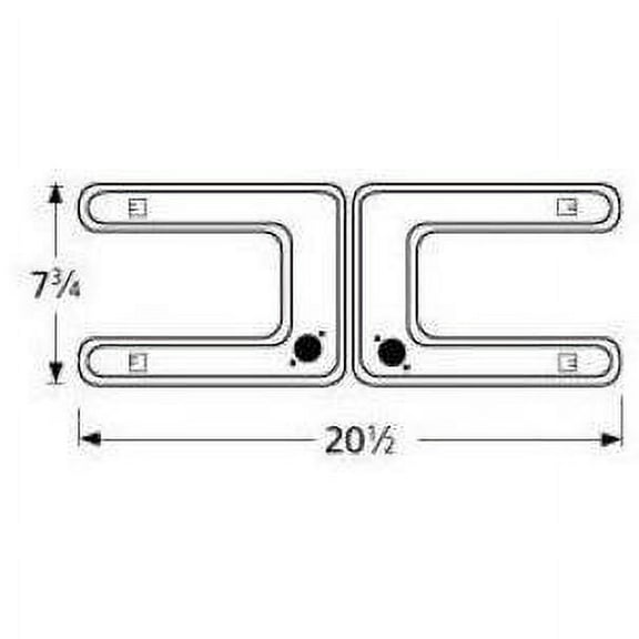 Stainless Steel Burner Head Replacement for Select Fiesta Gas Grill Models