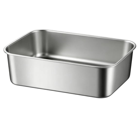 Stainless Steel Bus Tub, Small Prep Tub for Meat, Food Grade Commercial Tote Box Dish Tub for Kitchen, Restaurant, Household, Restaurant Bus Box (Without Lid) 8.78x5.9x2.6"