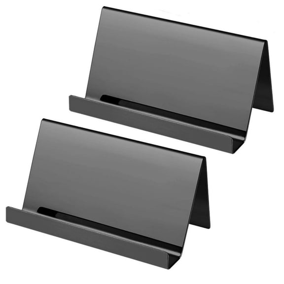 Stainless Steel Business Card Holder And Desk Display Stand For Organization And Elegant Reception Business Cards Personal Organizers Business Display Holder Two Cards Graded 7 Hole Punch for