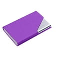 thumbnail image 1 of Stainless Steel Business Card Holder Leather Aluminum Credit Card Slim Protective Storage, 1 of 5