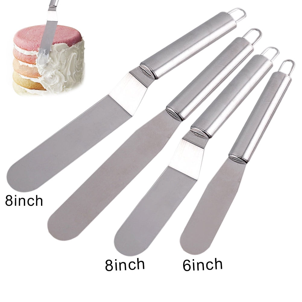 Stainless Steel Icing Spatula Curved Cake Cream Icing - Temu