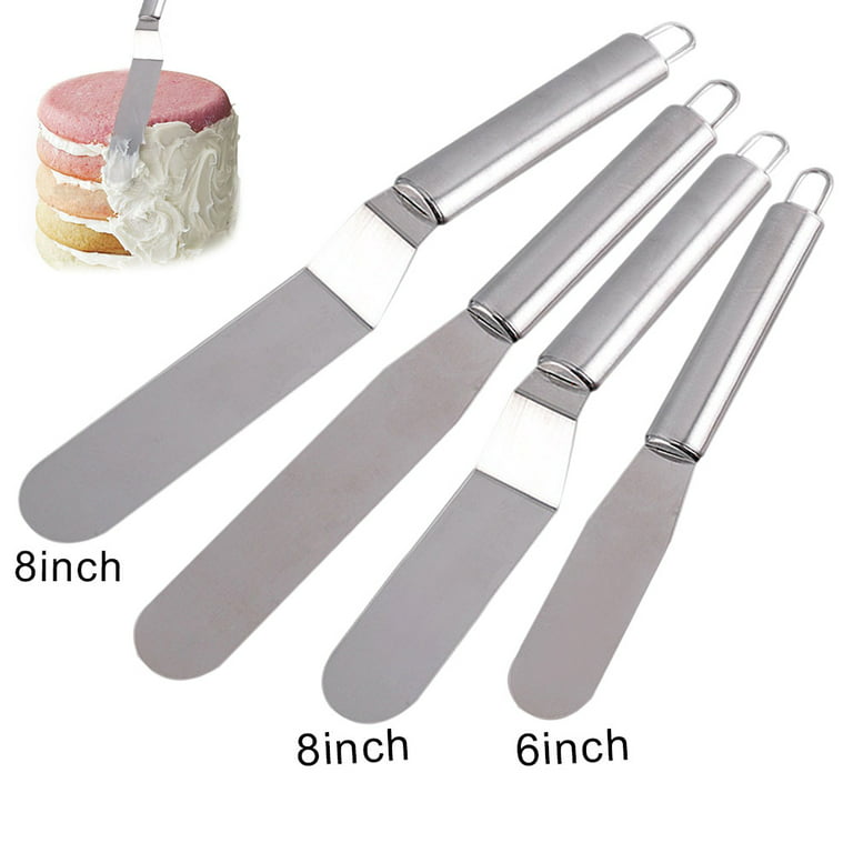 Dropship Cake Decorating Spatula Stainless Steel Butter Cake Cream Straight  Bend Spatula Spreader Scraping, Smoothing, Icing, Frosting Baking Tool  Fondant Pastry Tool (37.2 Cm, Straight) to Sell Online at a Lower Price