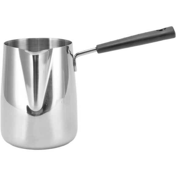 Stainless Steel Butter & Coffee Warmer, Mini Turkish Coffee Pot with Spout, Milk Melting Pan for Chocolate Sauce, Stovetop Butter Heater for Rv & Dorm, No-Drip , 1*Steel Butter And Coffee Warmer