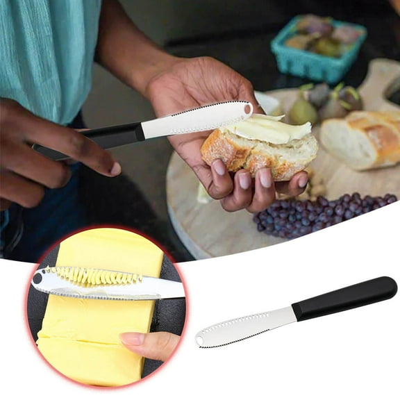 Stainless Steel Butter Cutter Spreader Serrated Edge Micro Grater Functional Kitchen Tool for Smooth Spreading and Slicing