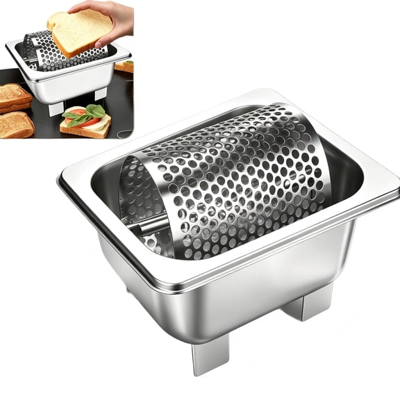 Stainless Steel Butter Wheel with Stand - Food Safe Spreader for Bread, Burgers, BBQ, Picnics, Dishwasher Safe