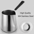thumbnail image 1 of Stainless Steel Butter and Coffee Warmer,Turkish Pot,Mini Melting Pot Milk with Spout -(350ML), 1 of 10