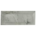 thumbnail image 1 of Rectangle Marble Plate with Raised Edges, Small, White,Saltoro Sherpi, 1 of 2