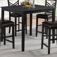 thumbnail image 1 of Benzara Wooden Counter Height Table, Black, 1 of 2