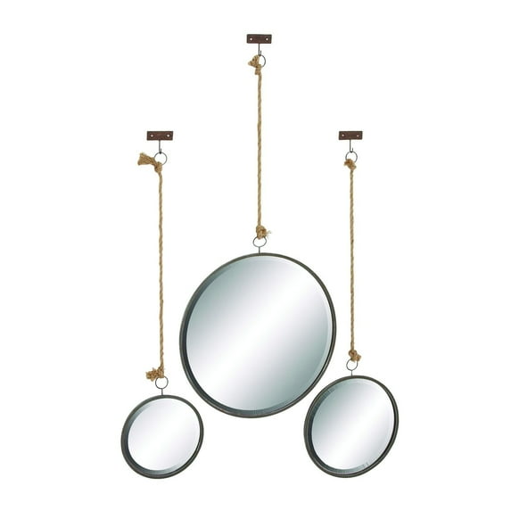 Classy metal-framed mirror set