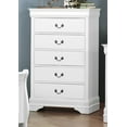 thumbnail image 1 of Benzara Wooden Chest With 5 Drawers White, 1 of 1