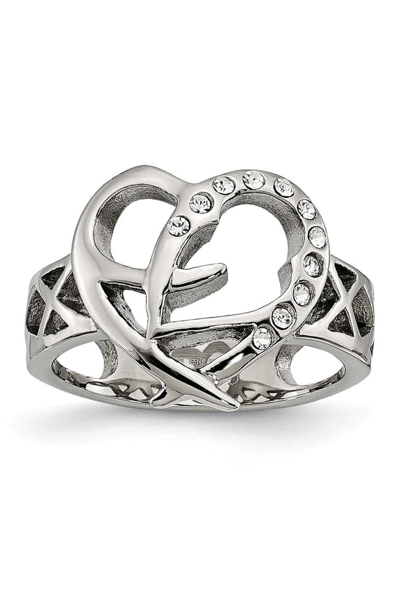 Stainless Steel CZ Ring
