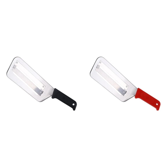 Stainless Steel Cabbage Chopper Slicer, Dual Blade Kitchen Vegetable Cutter for Coleslaw Sauerkraut, Mandoline Slicer with Silicone Grips for Easy Handling