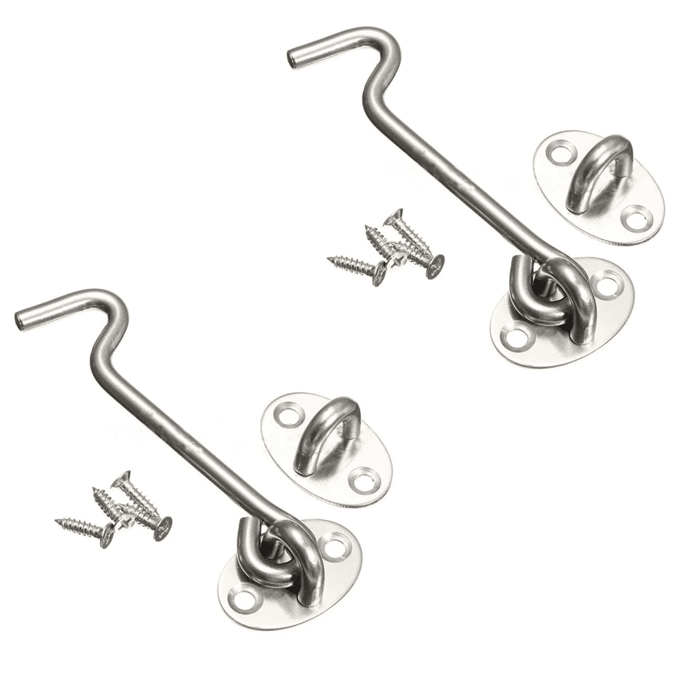 Stainless Steel Cabin Hook and Eyelet Latch for Garden Shed, Gate