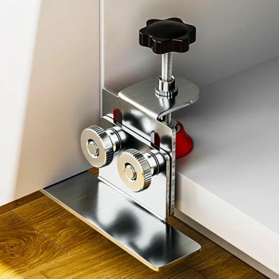 Stainless Steel Cabinet Door Installation Locator Adjustable Woodworking Auxiliary Tools Mounting Jig Hidden Door Mount Support