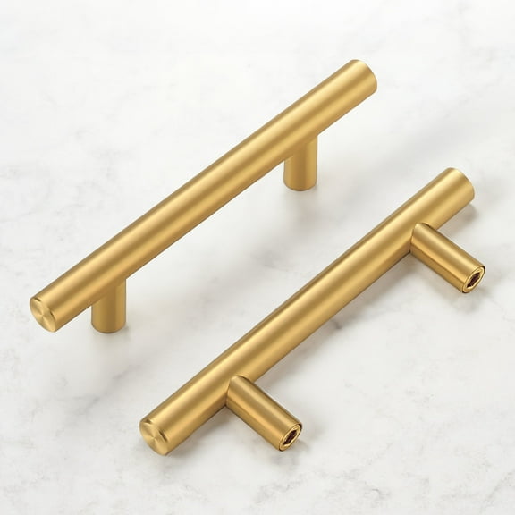 Stainless Steel Cabinet Handle Pull – 5 Inch, Modern T-Bar Design, Brushed Finish, 3 Inch Hole Center