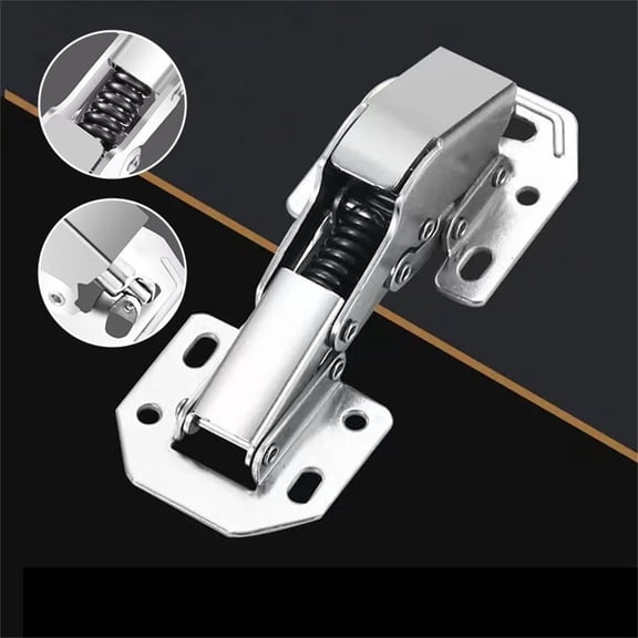 Stainless Steel Cabinet Hinges, 5 Inch Thickened Door Hinge Set, Soft Close Cushioning Hinges For Kitchen Cabinet Wardrobe Replacement