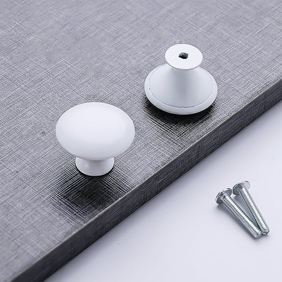 Stainless Steel Cabinet Knob - Matte White Mushroom Design, Small Hardware for Kitchen/Bathroom/Dresser (1PC)​​
