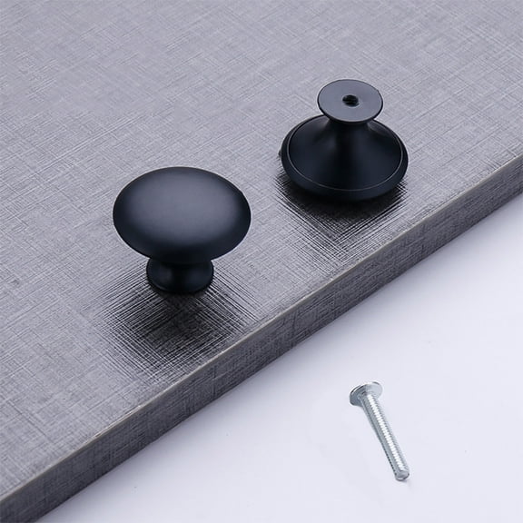 Stainless Steel Cabinet Knobs | Modern Mushroom Style Hardware for Kitchen Cupboard Closet Drawer Dresser | Silver White Black Finish | 1PC