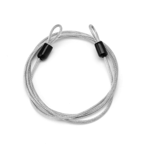 Stainless Steel Cable, Double Loop Braided Steel Cable Flexible Lock Cable , Padlock Wire Rope