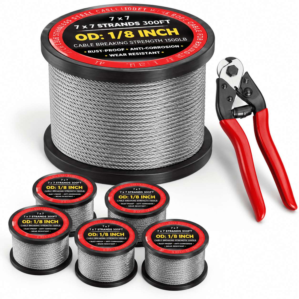 Stainless Steel Cable For Railing - 300ft 1/8