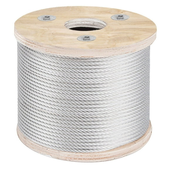 Stainless Steel Cable Railing 3/16"x 250ft - 304 Wire Rope, 7x19 Strand Marine Grade Cable for Deck Railings, Stair Handrails, Fence