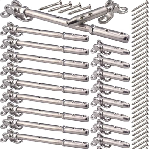 Stainless Steel Cable Railing Hardware Kit for Wood Post 1/8