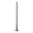 thumbnail image 1 of Stainless Steel Cable Railing Post 42x2x2 Inch Level Deck Stair Handrail Kit with PreDrilled Pickets and Mounting Bracket Silver 1 Pack, 1 of 6
