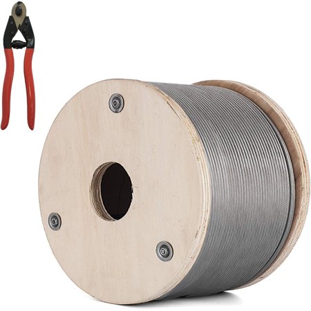 Stainless Steel Cable Railing Wire Rope for Railing Decking DIY Balustrade (500 ft 1/8" 7x7)