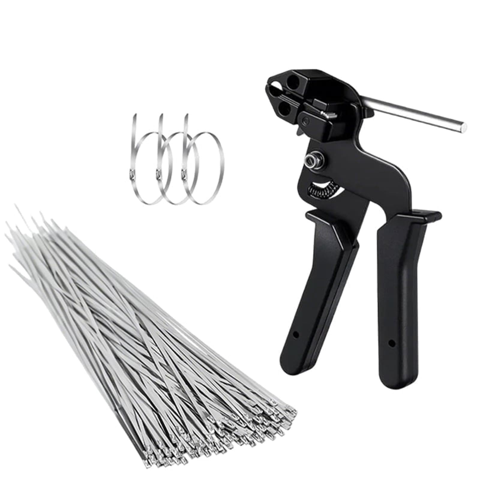 Stainless Steel Cable Tie Tool, Stainless Steel Cable Tie Gun Metal Zip Tie Tool for Fence Post Repair Kit