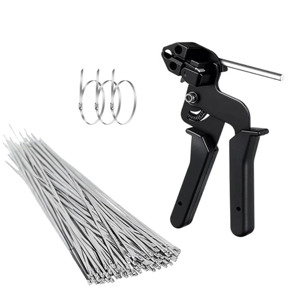 Stainless Steel Cable Tie Tool, Tie Gun Metal Zip Tie Tool for Fence Post Repair Kit