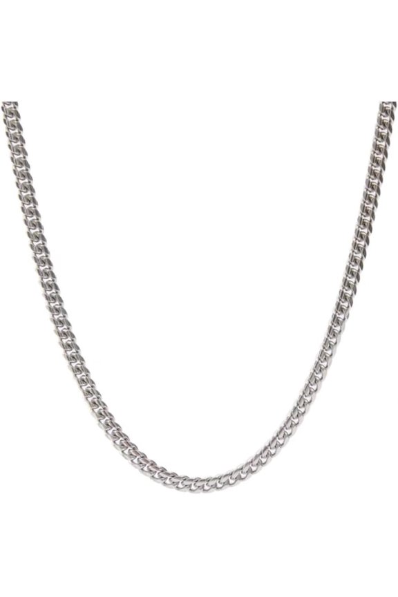 Stainless Steel Cain Necklace for Men Women Cuban Link Figaro Rope Chain Durable Fashion 18in/20in/22in/24 Inch