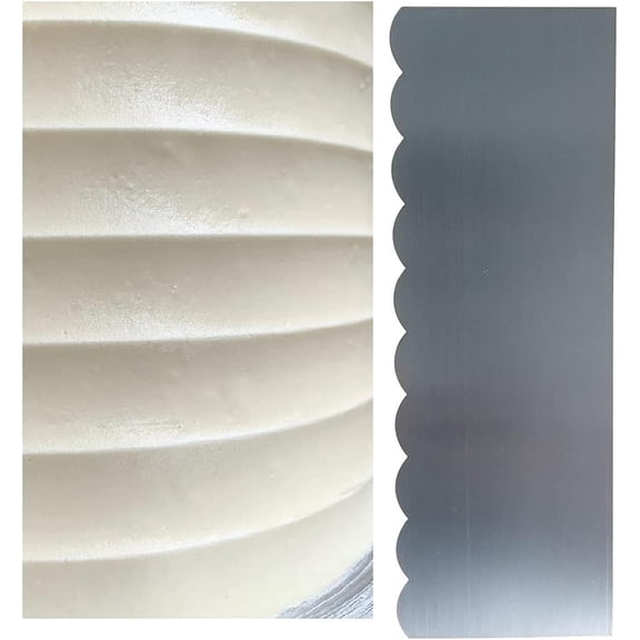 Stainless Steel Cake Comb Metal Cake Scraper, Cake Buttercream Icing Smoother Edge Side Sculpting Decorating Tools