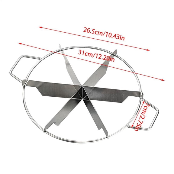 Stainless Steel Cake Cutter, Round Pie Slicer Portion Marker for Bread, Pastry, Cheese and Pizza