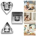thumbnail image 1 of Stainless Steel Cake Cutter Set - Fondant Cookie Mold with 12 Shapes, Baking Tools for DIY Desserts, Kids Birthday Party, Fruit & Jelly Cutting Clearance, 1 of 9