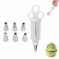 Stainless Steel Cake Decorating Gun Kit,Icing Piping Syringe With 6 ...