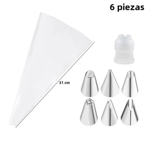 Stainless Steel Cake Decorating Shell Set, Thickened EVA Piping Bags, Cream and Glue Tools