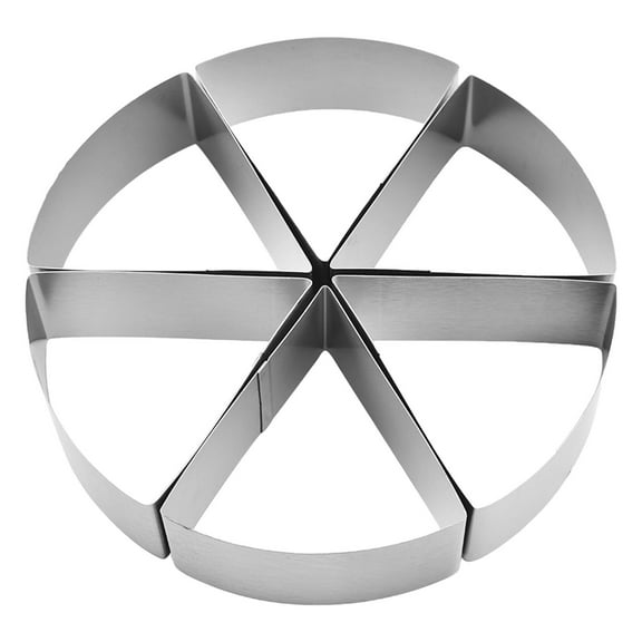 Stainless Steel Cake Divider - 6-Grid Round Pancake & Pie Portion Cutter (21x21x5cm) - Precise Even Slicing for Cakes, Pizzas & Desserts - Professional Baking Tool with Steady Control