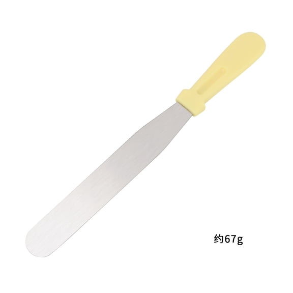 Stainless Steel Cake Knife Set - 2-Piece Cream Scraper Spatula Set for Perfect Cake Decorating (Straight & Curved)