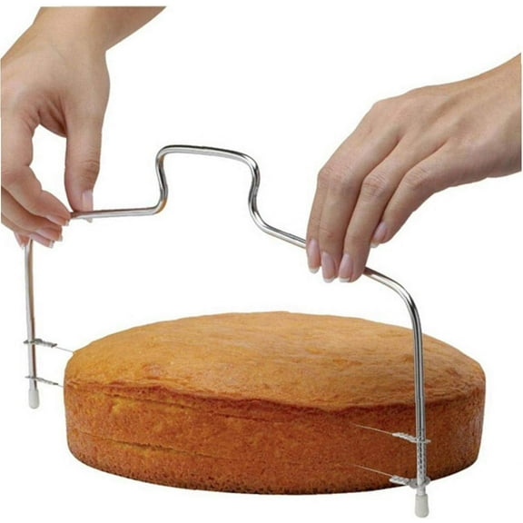 Stainless Steel Cake Leveler Double Cakes Cutter Adjustable Cupcakes Levelers Fondant Leveling Tool for Kitchen Cake Making Accessories