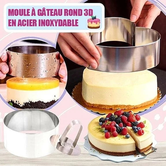 Stainless Steel Cake Mold - 3.2"×3.2"×1.6" Push Piece Rice Sushi Forming Tool - Reusable Baking & Fondant Decorating Mould for DIY Desserts