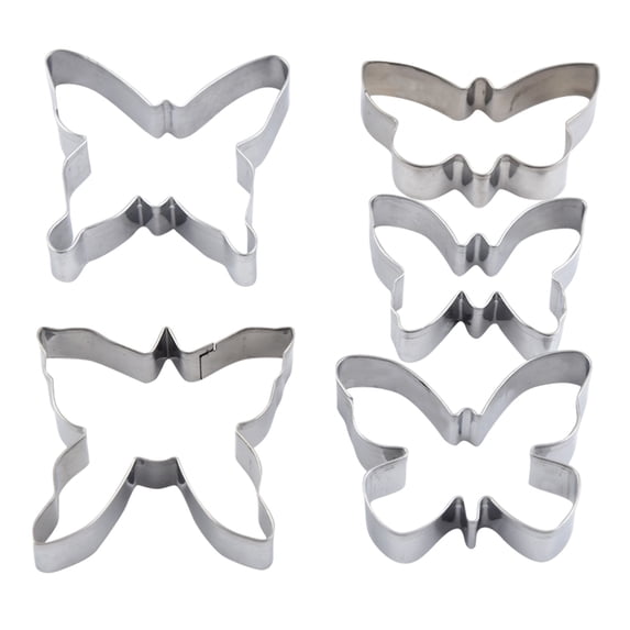Product Category Cake Mould 5 Shapes Stainless Steel Durable Non-Stick Bakeware for Desserts Metal Kitchen 5PCS