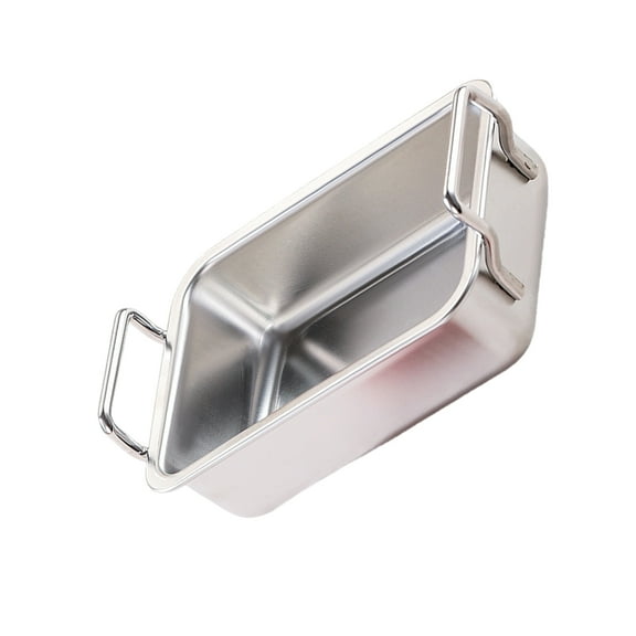 Stainless Steel Cake Pan for Baking Roasting and Cooking Rectangle Oven Tray with Handle Rusts Resistant Bakewares